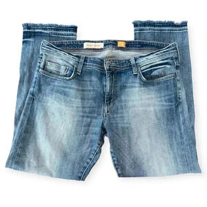 Pilcro and letterpress hyphen women's frayed hem jeans size 32